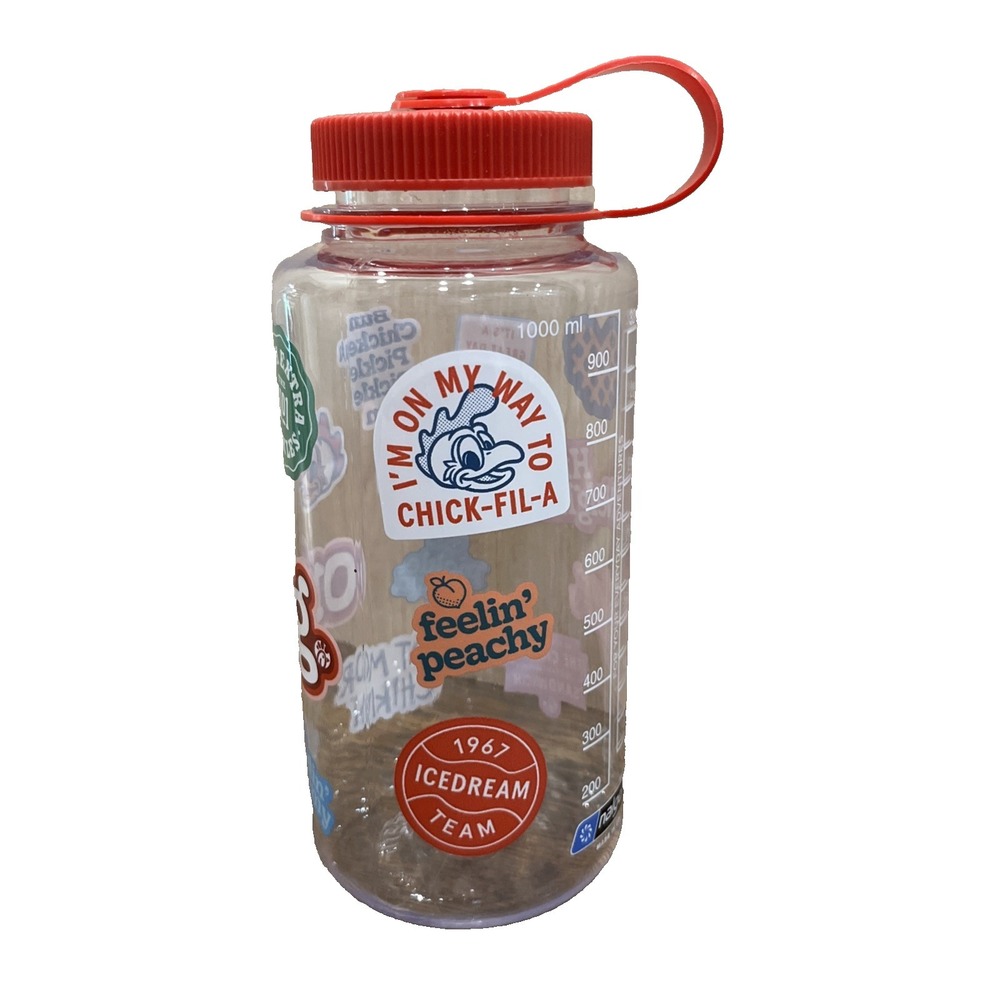 RARE Chick-Fil-A Sticker Nalgene Water Bottle Limited Edition Screw Top Stickers